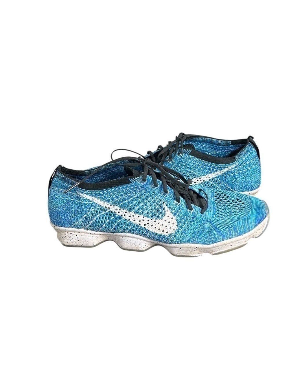 Nike 2015 FlyKnit Zoom Agility Sneakers In Blue Turquoise Size 10